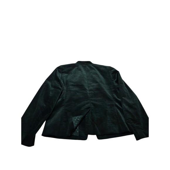 J.Crew Velvet Emerald Green Blazer Womens 14 Holiday Party Business Lined Modern - Picture 10 of 13